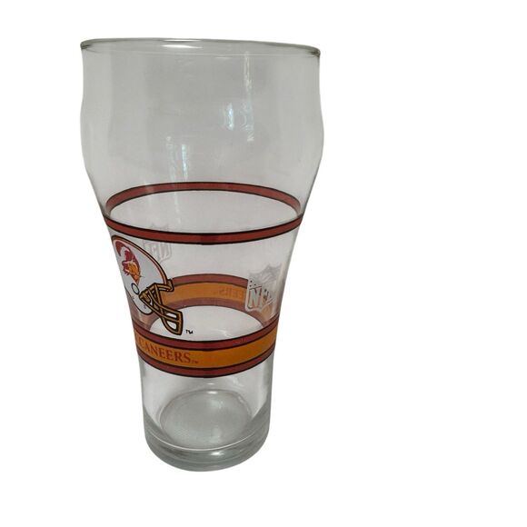 Vintage Tampa Bay Buccaneer's Drinking Coke Glass Coca Cola NFL Logo 12oz 6" - Picture 2 of 10